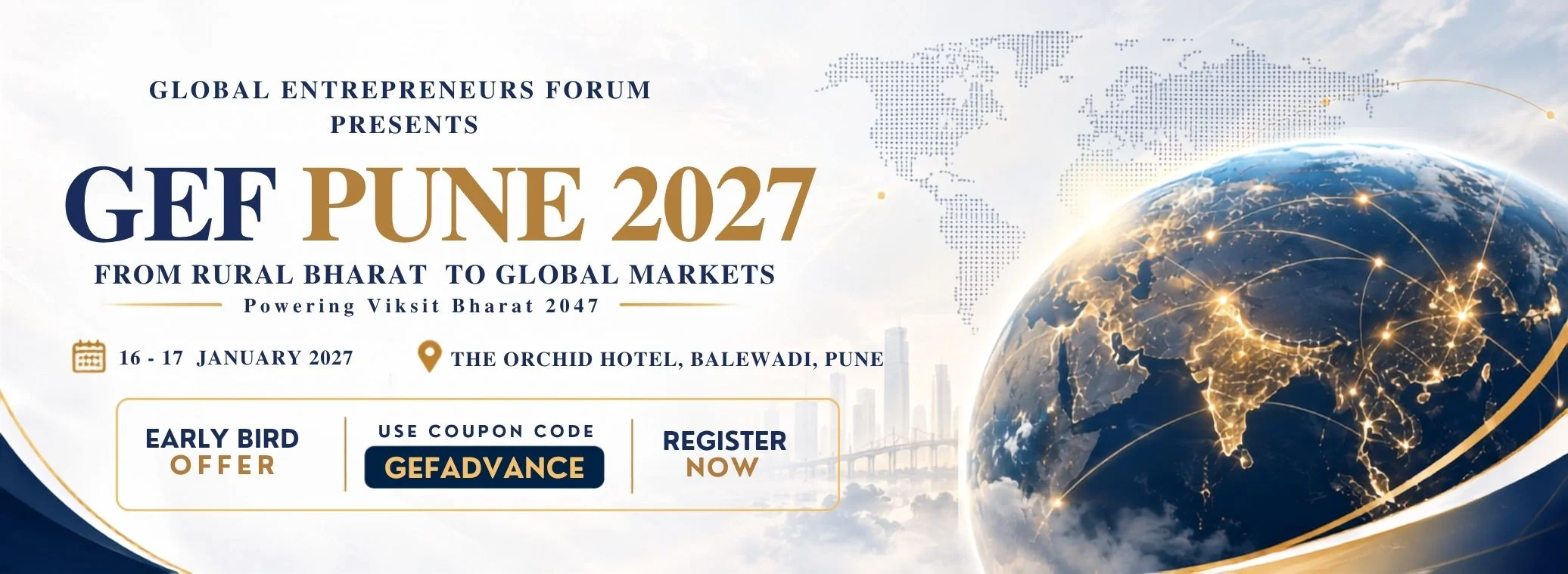 GEF Pune 2027 event banner